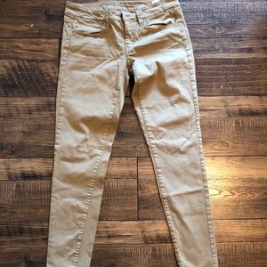 American Eagle Tan skinny pants.